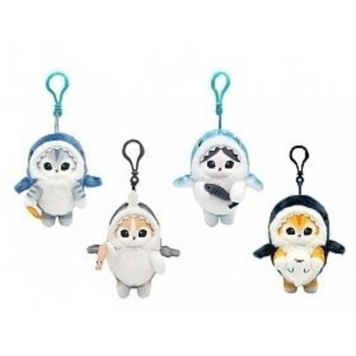 Mofusand Kitty Shark Plush Keychain