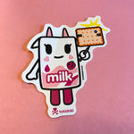 Strawberry Milk Selfie Sticker